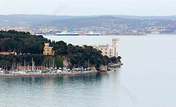 Miramare Castle near Trieste in a Winter Late Afternoon