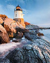 Castle Hill Lighthouse Newport Rhode Island at Sunset