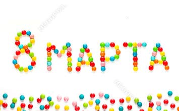 Decorative Greeting card to March 8