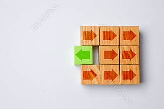 Stand out think different. individuality and leadership concept