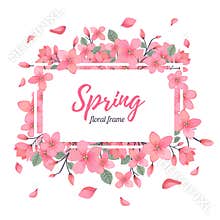 Tender Floral summer or spring frame template