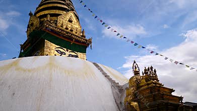 Swayambhunath stupa Eye Buddha Kathmandu