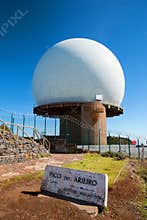 Pico do Arieiro radar owned by NATO, Madeira, Portugal