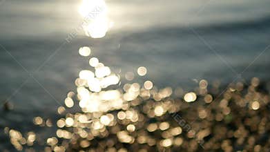 Sunlight river rocks stone