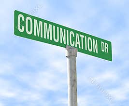 Communication Themed Street Sign