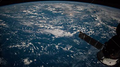Planet Earth seen from the ISS. Beautiful Planet Earth observed from space. Nasa time lapse shooting earth from space