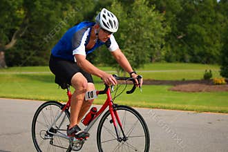 Triathlete Cycling