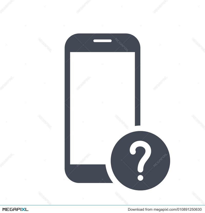 Cell Phone Icon Question Mark Cell Phone Icon Help How To Info Query ...