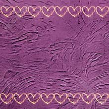 Vintage purple background with borders of hearts
