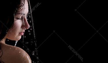 Beautiful passion woman in the shower