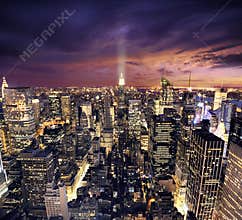 New York Manhattan from birds perspective wiev