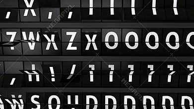 Analog flight information display board with the arrival city of Madrid