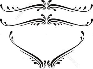 Scroll, cartouche, decor, vector