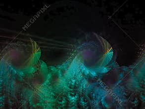 Fractal abstract pattern curl elegant vesicle spiral delicate generate artistic