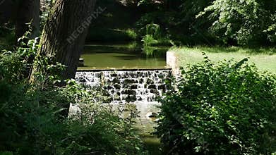Small dams cleanse the watercourse of the river.