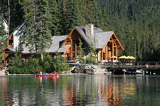 Lodge on a lake