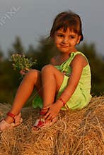 Child in a late summer afternoon
