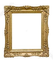 Golden picture frame