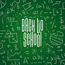 Back to school hand-drawn doodles background.Vector illustration