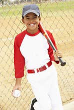 Young Boy Playing Baseball