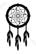 Vector indian dream catcher symbol