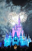 Fireworks at Disney Cinderella Castle