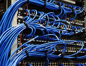 Server room with equipments