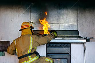 Cooking oil fire