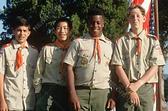 Multi-cultural Boy Scouts