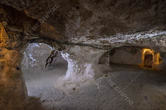 Derinkuyu Underground City in Cappadocia, Turkey