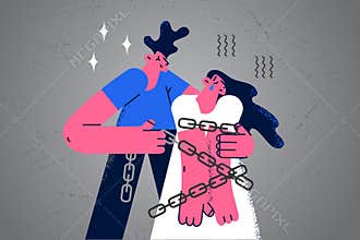 Abuse and harassment victim concept