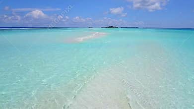 Relax on an empty sea beach. Travel to the paradise sea beach. The Dominican Republic beaches. Travel to Island Saona