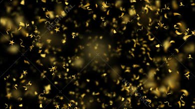 Golden Confetti Countdown for Anniversary Celebration Christmas New Year or Holiday and Events