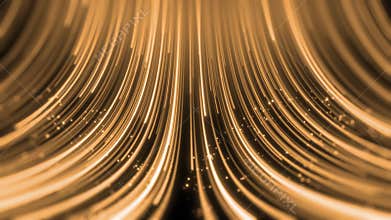 Abstract shiny glitter gold background, particle rain award winning concept, loop video