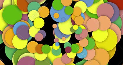 abstract background of animated colorful circles