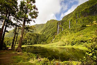 Flores island, Azores travel destination, hiking, waterfalls and nature