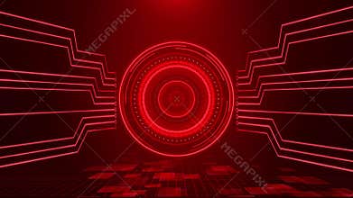 4K Digital hight technology adstract red light Loop background.