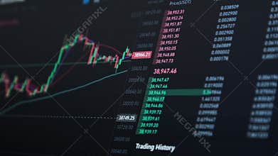 Stock Market, Cryptocurrency Exchange Chart
