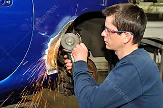Car body work.