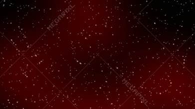 Snow falling over red and black gradient background with copy space