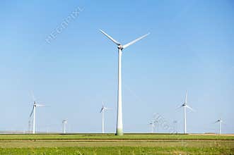 Wind power mills. Renewable energy.