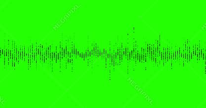 Blue digital equalizer audio spectrum sound waves on chroma