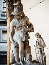 Menelaus supporting the body of Patroclus, Florence, Italy.