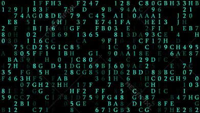 Technical environment of programming binary digits. Modern technology hex code. Futuristic digital abstract background