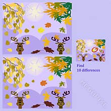 find 10 differences puzzle for children under 6 years old