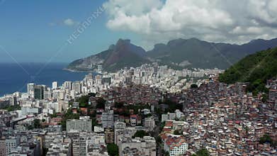 Aerial view Rio de Janeiro Brazil cityscape.