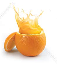 Orange juice splashing