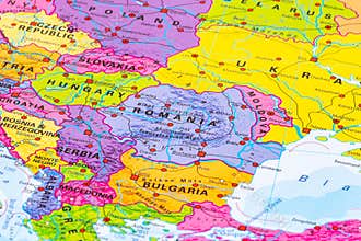 Map of Romania, Europe, European Union