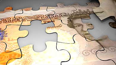 Currency puzzle, Pound Sterling, crisis, value