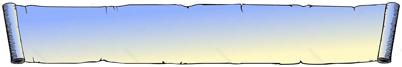 Scroll Papyrus Blue Paper Banner